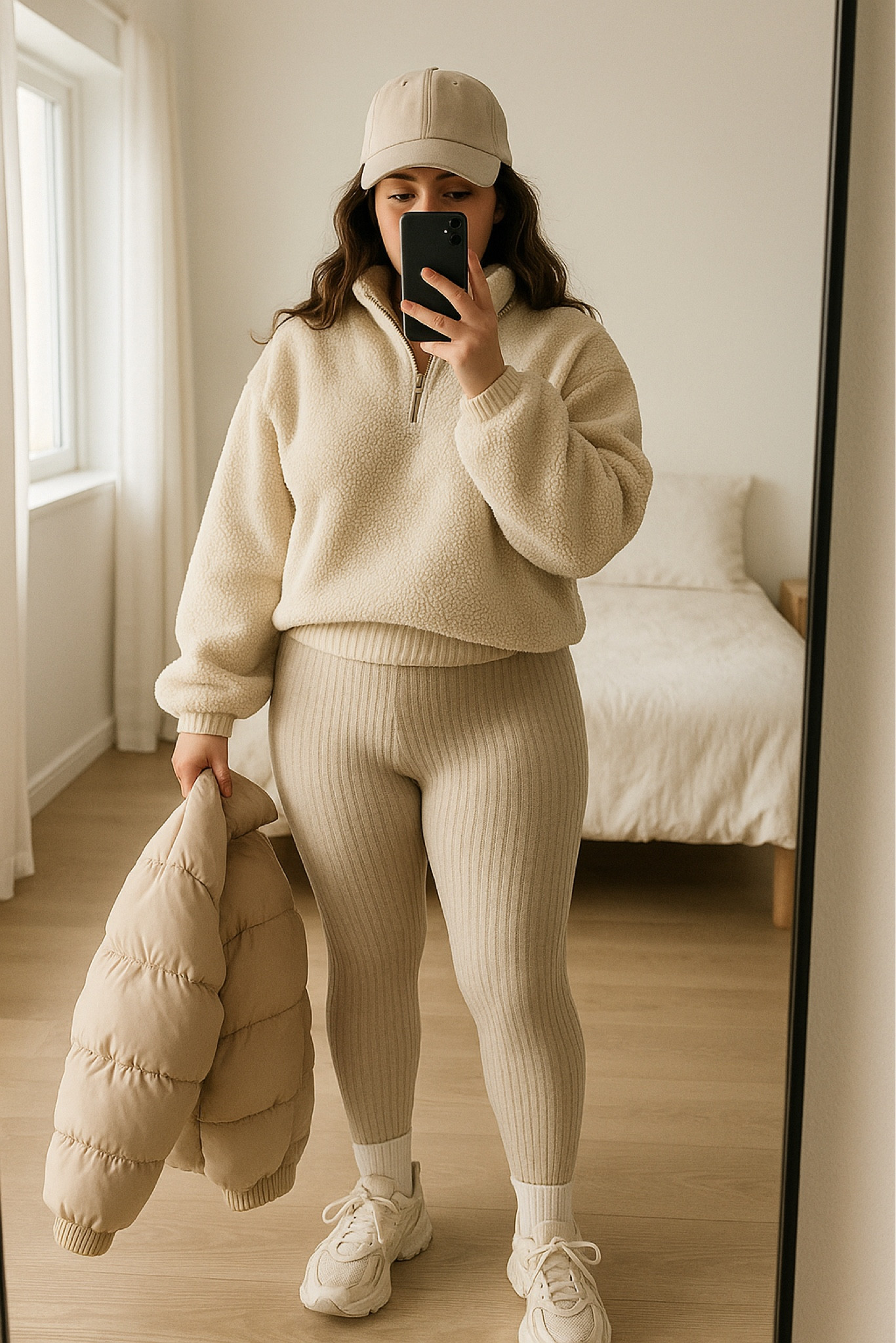 🧢 Neutrals Only
Off-duty but on point 🤍
This cozy fleece, ribbed knit leggings & tonal puffer combo is everything for petite, curvy babes. I’m 156cm and this look hits all the right proportions — plus the cap adds that model-off-duty edge.
Linked the full vibe below ↓


#LTKaustralia #LTKActive #LTKbaby