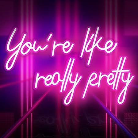 You are Like Really Pretty Neon Sign,40 inch Pink Neon Tube Decoration Light for Bachelorette Party  | Amazon (US)