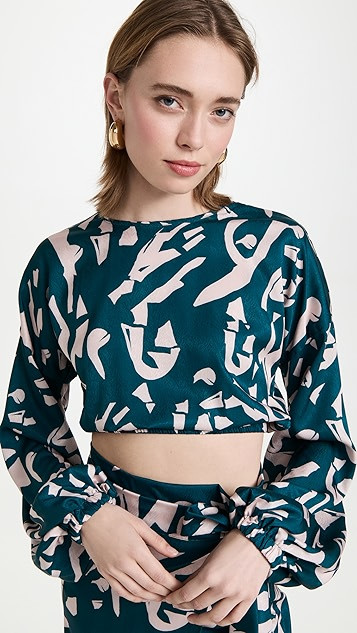 Sarai Batik Blu Top | Shopbop