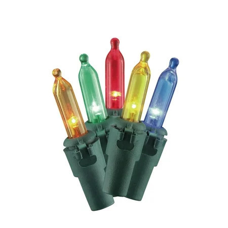 Indoor/Outdoor 300-Count LED Mini Christmas String Lights, Multicolor, 62.3', by Holiday Time | Walmart (US)