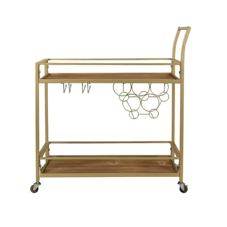 FirsTime & Co.® Francesca Bar Cart, American Crafted, Gold, 30 x 13 x 32.5 in, (70095) | Walmart (US)
