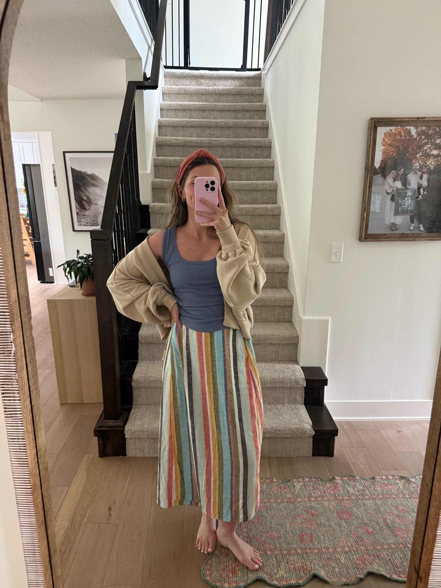 Sunday outfit and what I wore to church with flats! Wearing small in skirt! Tank is old fp, linked similar style! 

Summer outfit

#LTKootd #LTKmomlife