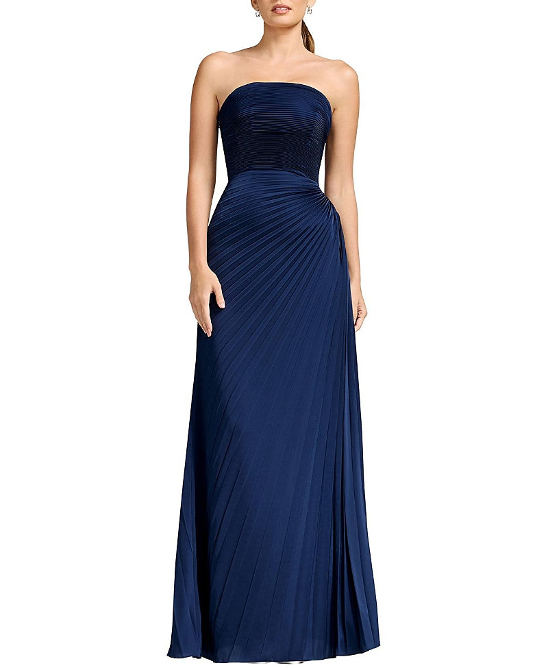 Dress the Population Kinley Strapless Pleated Satin Gown | Bloomingdale's (US)
