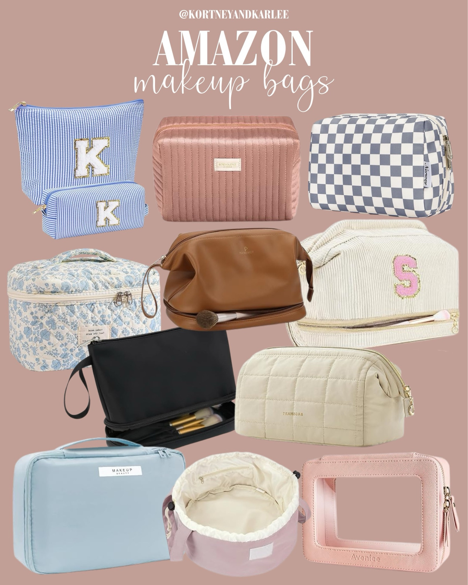 Amazon Makeup Bags! 

Kortney and Karlee | #kortneyandkarlee #LTKfindsunder50 #LTKtravel #LTKfindsunder100 
