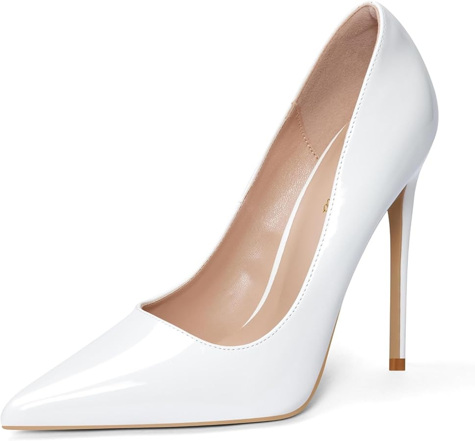 Elisabet Tang Women Pumps, Pointed Toe High Heel 4.7 inch/12cm Party Stiletto Heels Shoes | Amazon (US)