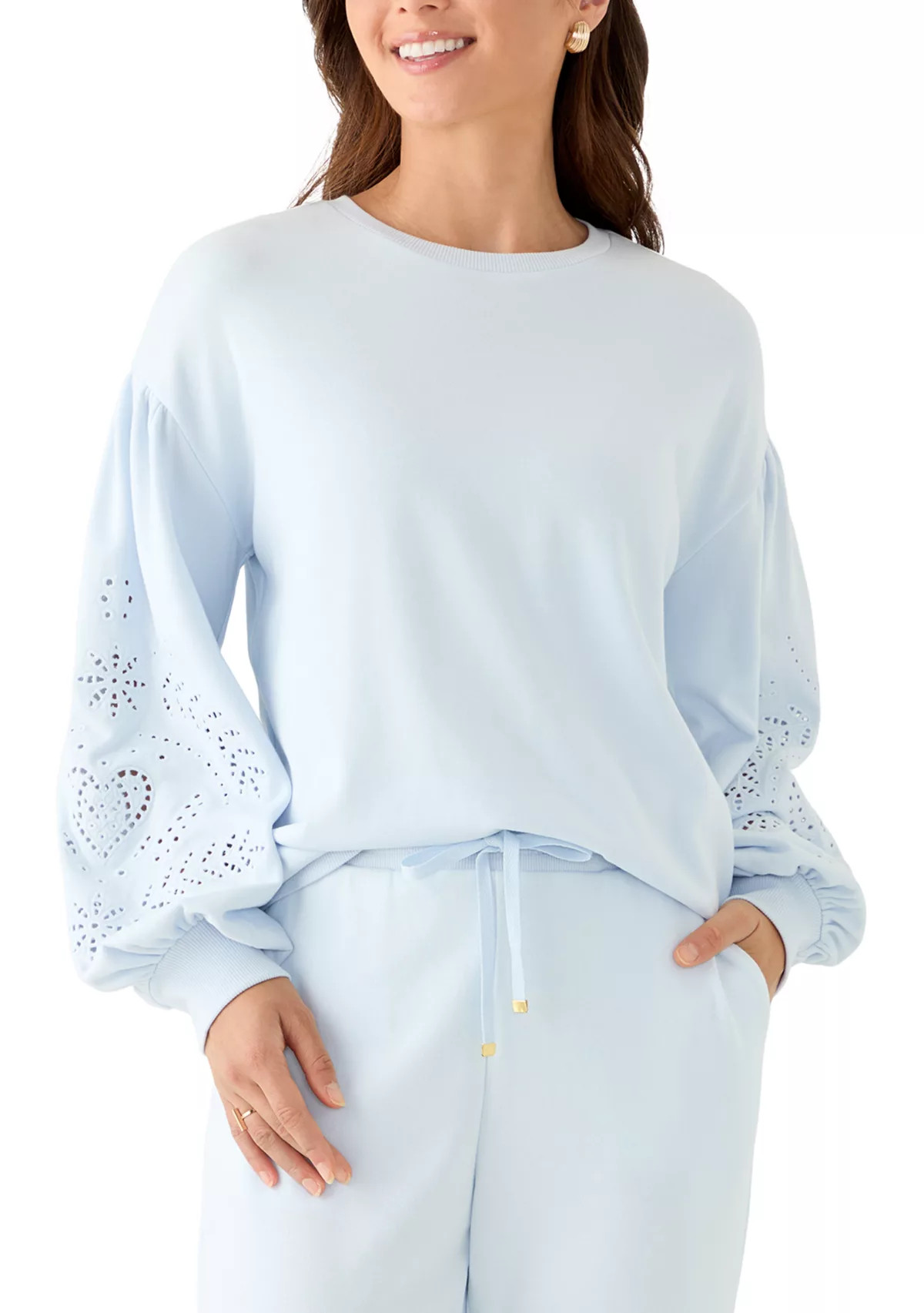 Women's Eyelet Sleeve Sweater | Belk