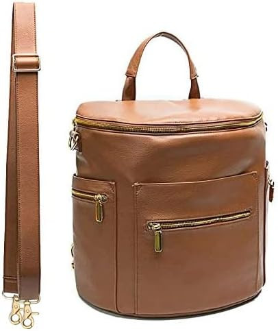 Diaper Bag Backpack Baby Diaper Bag by Miss Fong, Large Leather Diaper Bag Backpack with 16 Pocke... | Amazon (US)