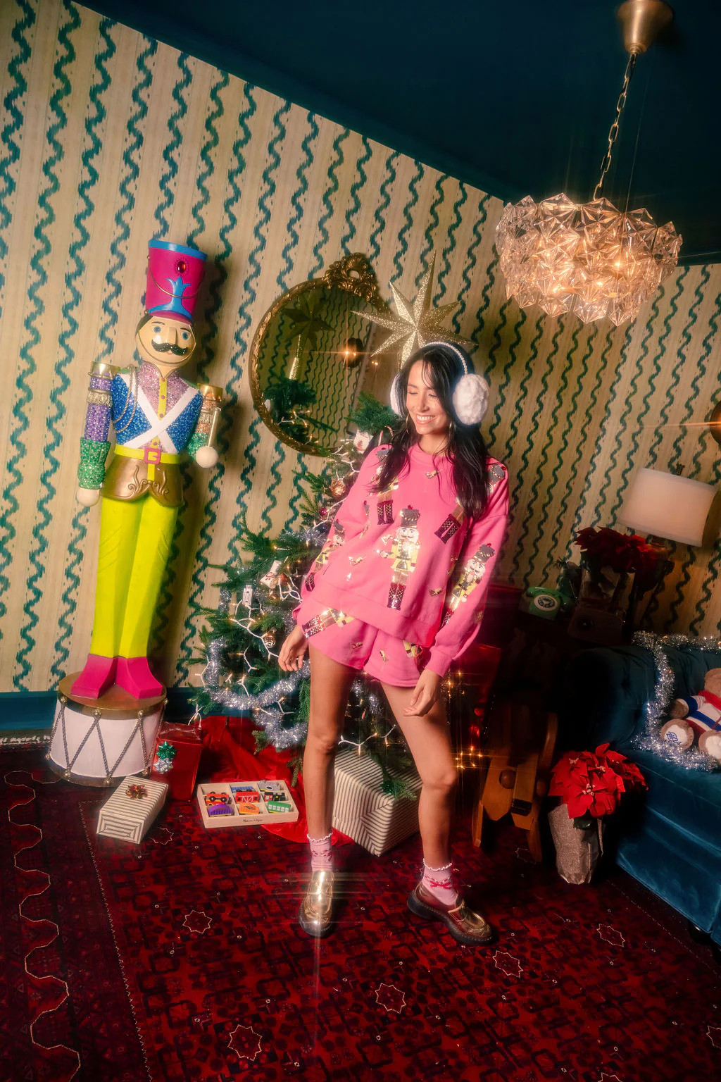 Pink Martini Nutcrackers Sweatshirt | Queen of Sparkles