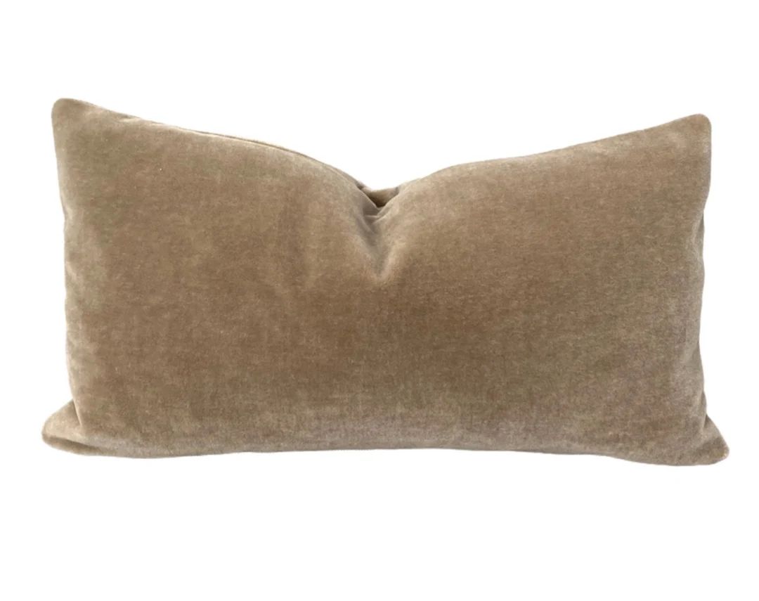Tan Camel Mohair Lumbar Pillow Cover 22 X 12 or - Etsy | Etsy (US)