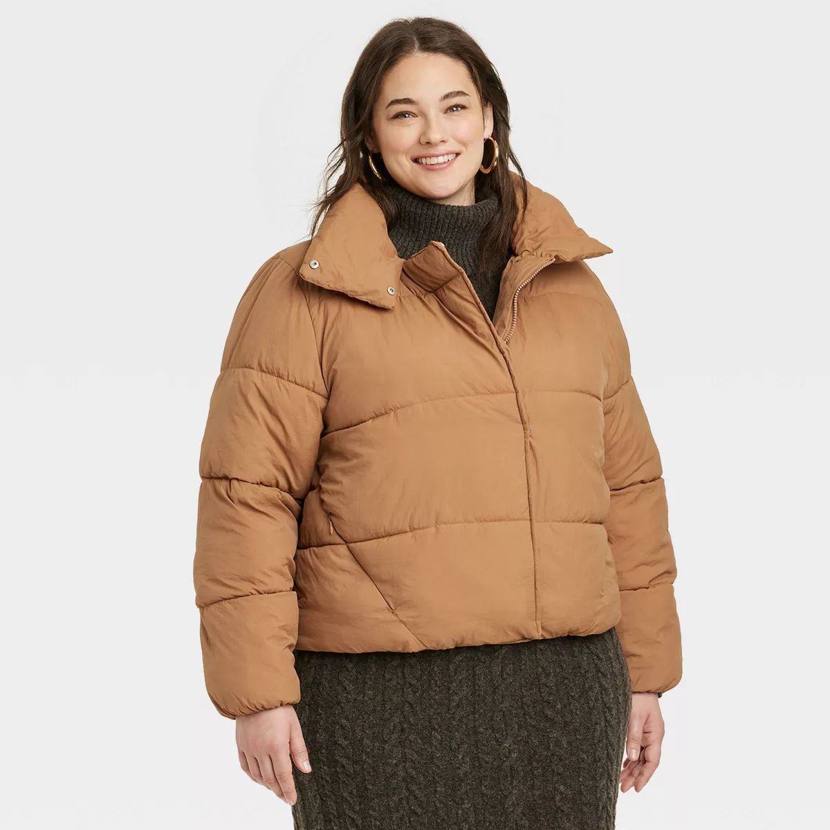 Women's Short Relaxed Puffer Jacket - A New Day™ | Target