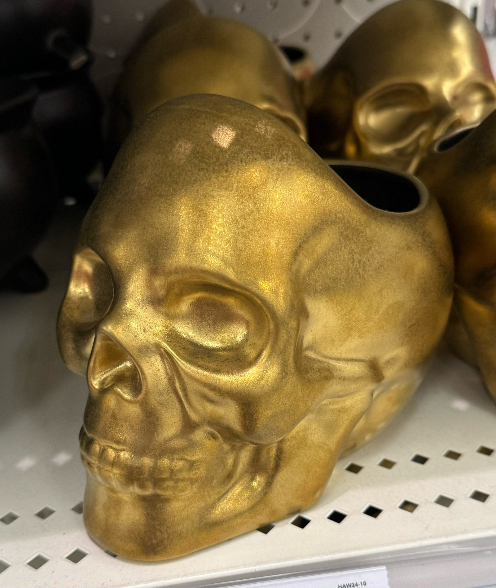 Halloween candy bowl or wine bottle holder. Gold skull, Target. #halloween #halloweendecor #targethalloween #candybowl #hostessgift

#LTKParties #LTKHome #LTKHalloween