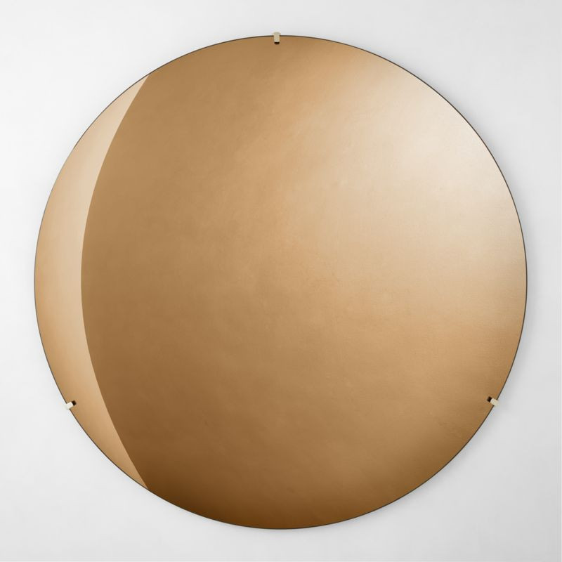Vidro Convex Smoked Round Wall Mirror 48" + Reviews | CB2 | CB2