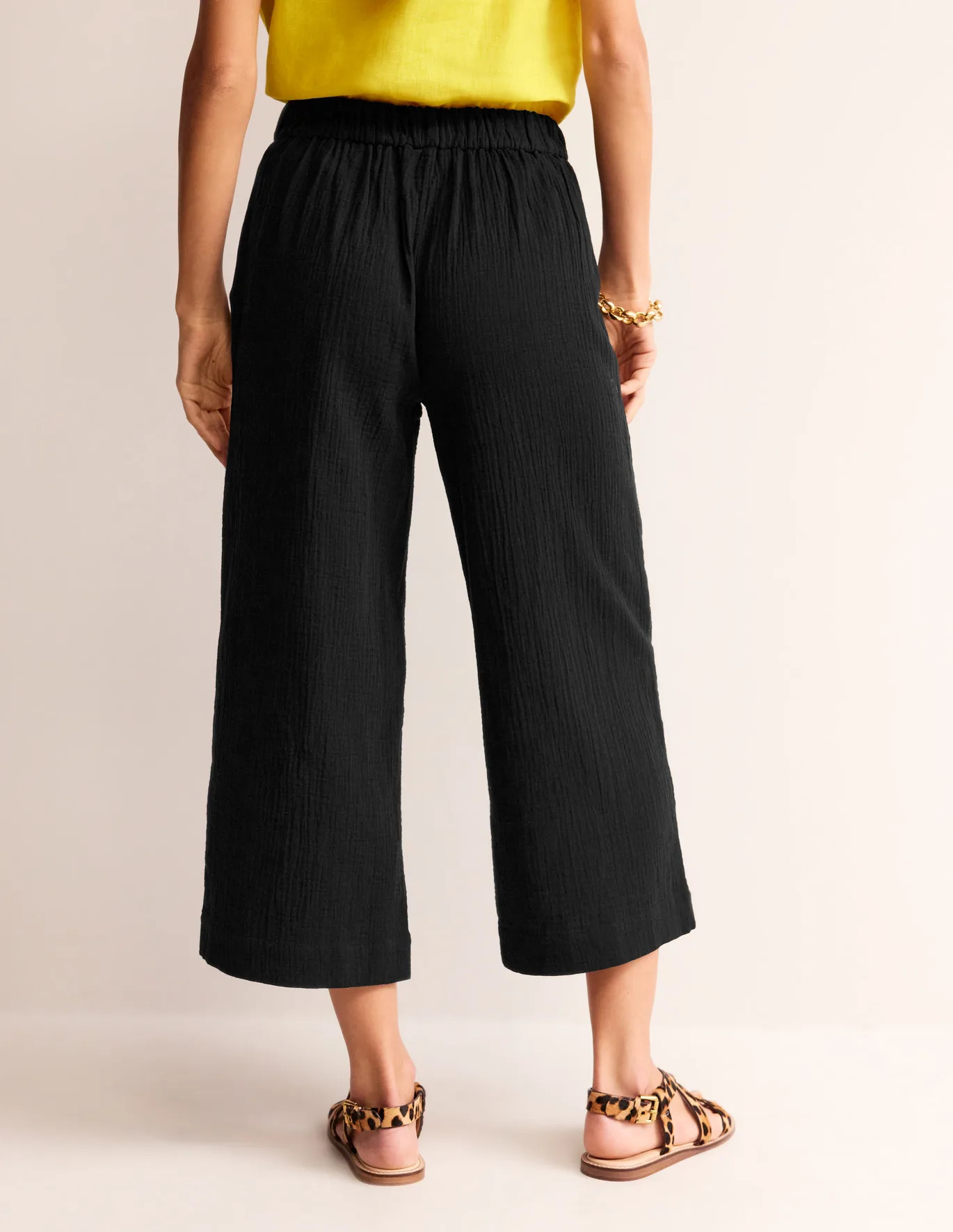 Double Cloth Cropped Trousers | Boden (US)