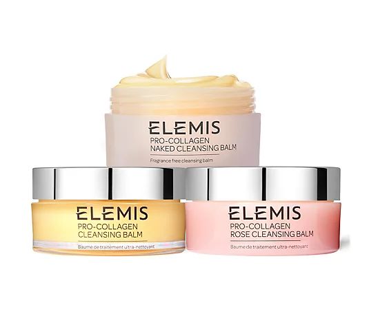 ELEMIS Pro-Collagen Cleansing Balm 1.7-oz Set of 3 - QVC.com | QVC
