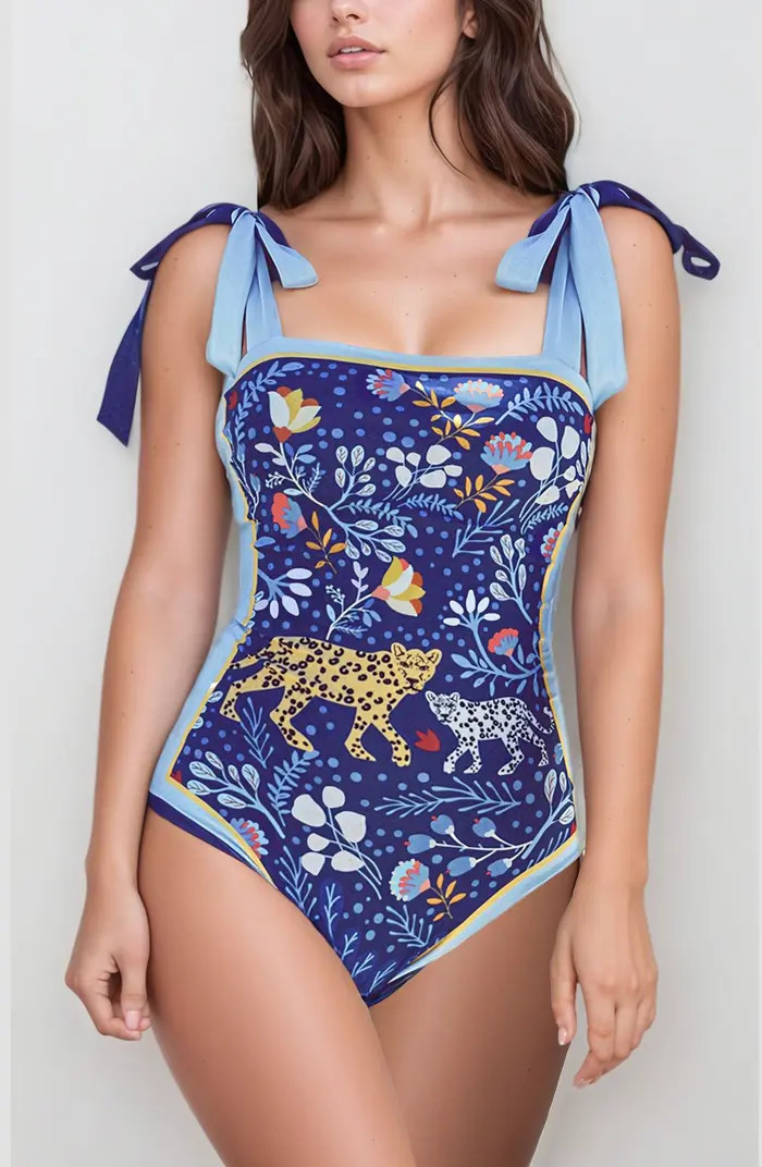 Jessie Zhao New York Amazon Rainforest Reversible One Piece Swimsuit | Nordstrom | Nordstrom
