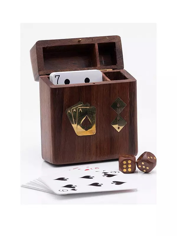 Harvey Makin Pack of Playing Cards & Dice In Wooden Box | Very (UK)