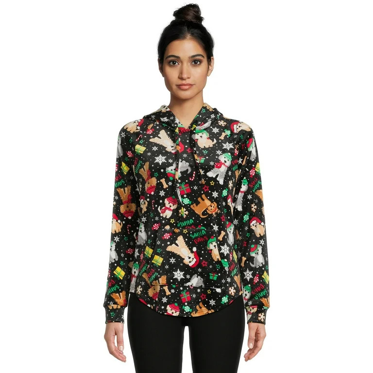 No Boundaries Juniors Christmas Pullover Hoodie, Sizes XS-3XL | Walmart (US)