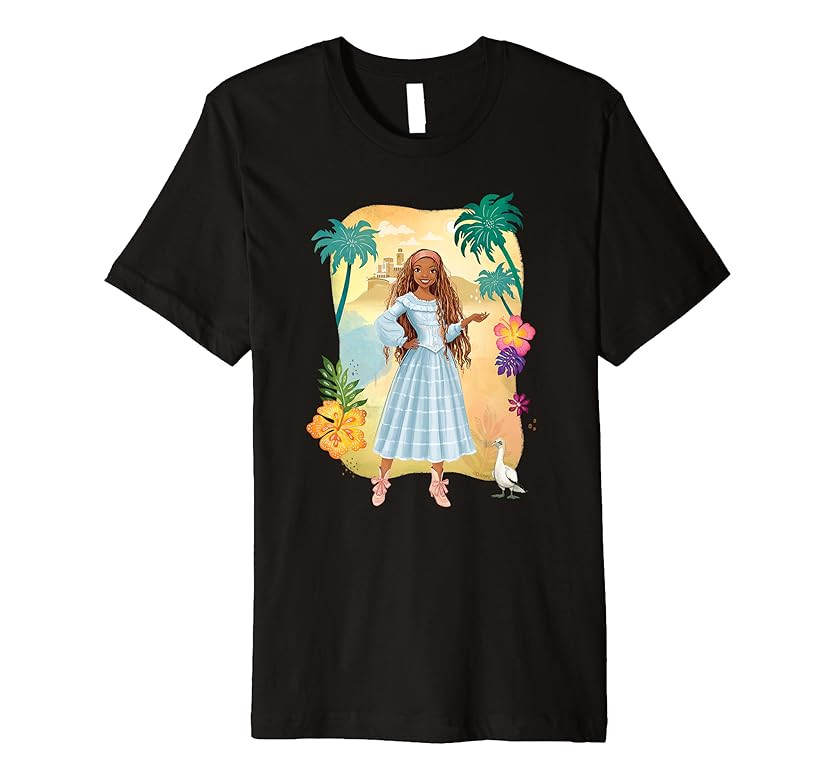 Disney Princess The Little Mermaid Ariel & Scuttle Dry Land Premium T-Shirt | Amazon (US)