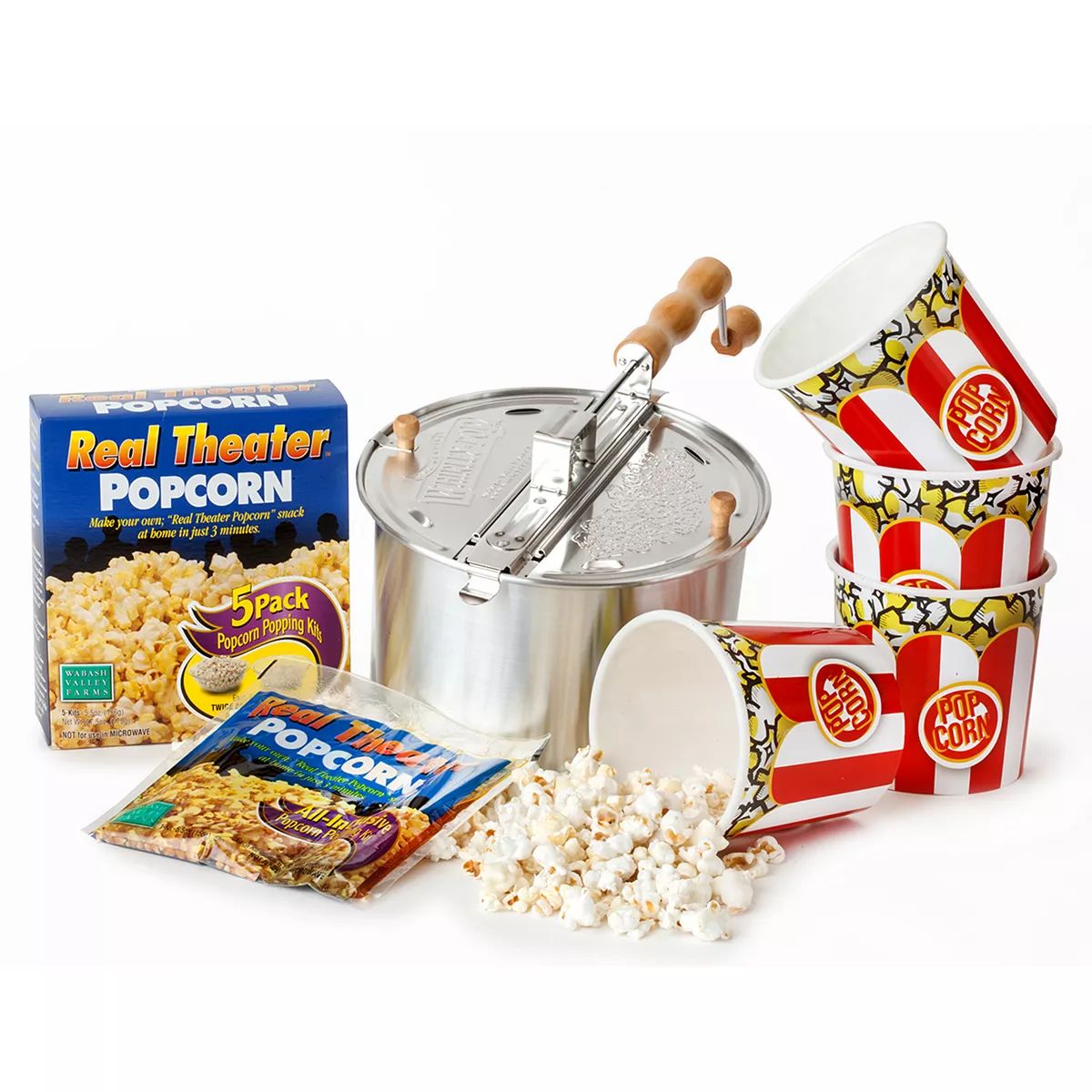 Wabash Valley Farms Original Whirley-Pop Popcorn Popper Starter Set | Kohl's