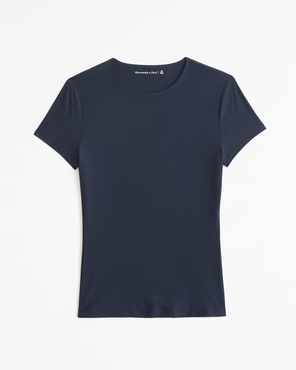Women's Soft Matte Seamless Tuckable Baby Tee | Women's Tops | Abercrombie.com | Abercrombie & Fitch (US)