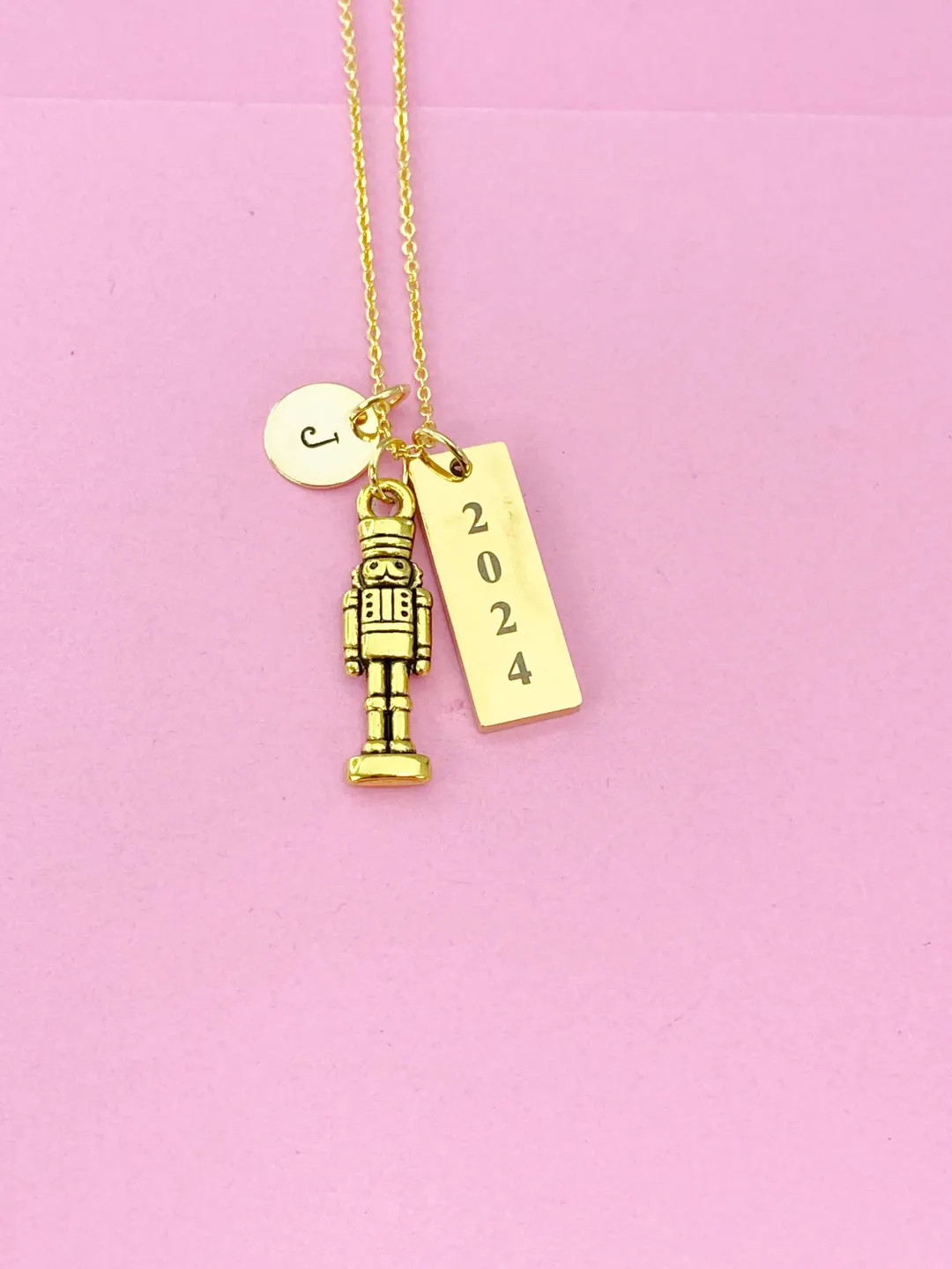 Nutcracker Soldier Christmas Ballet Charm Necklace, Gold or Silver Option, D560 | Etsy (US)