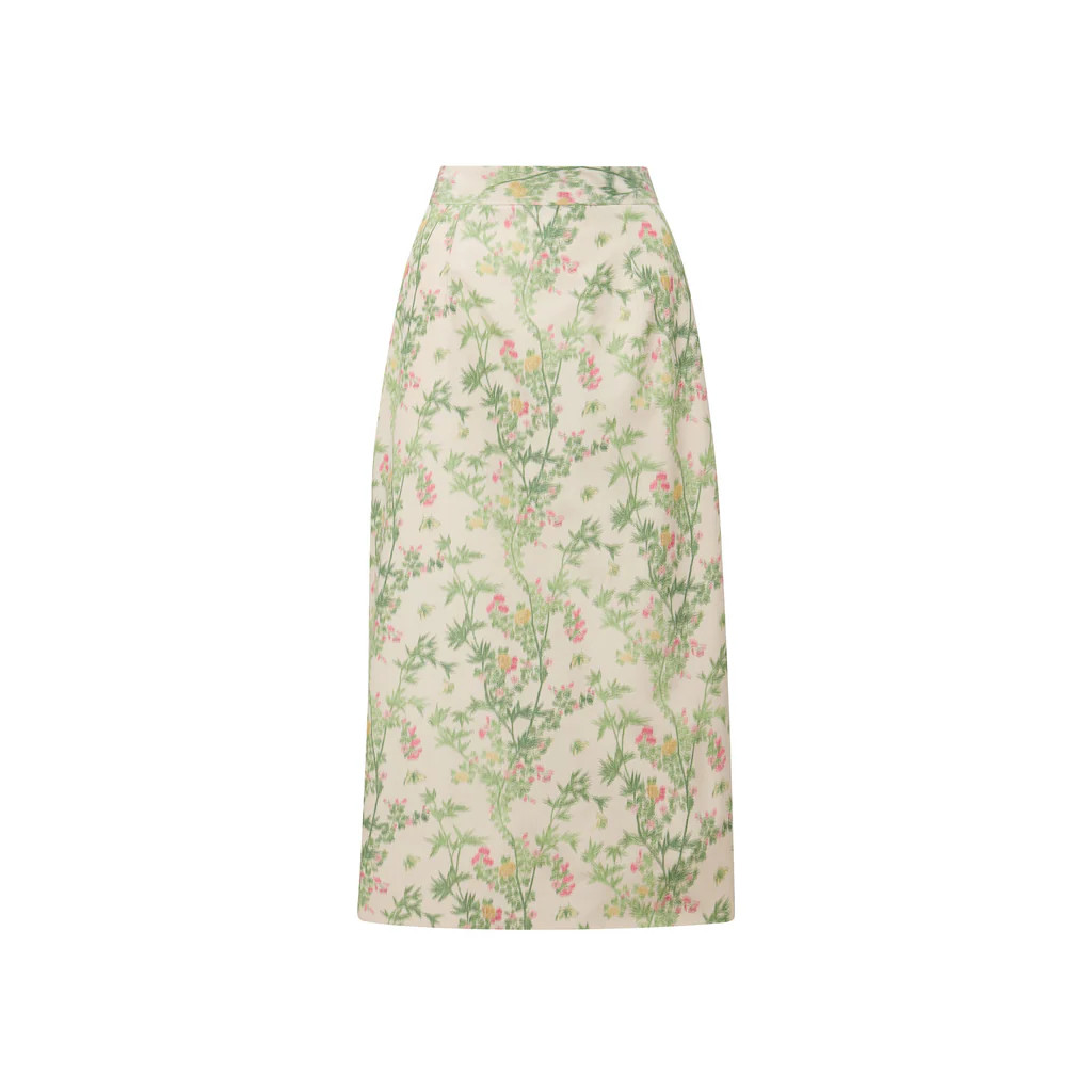 MAE x Scalamandré Sienna Skirt in Jardin De Chine | Over The Moon