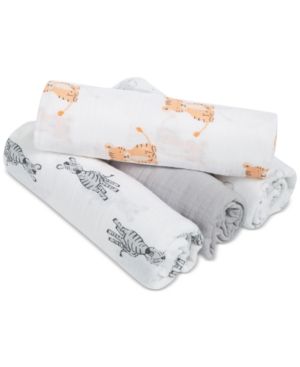 aden by aden + anais 4-Pk. Animal-Print Cotton Swaddle Blankets, Baby Boys & Girls | Macys (US)