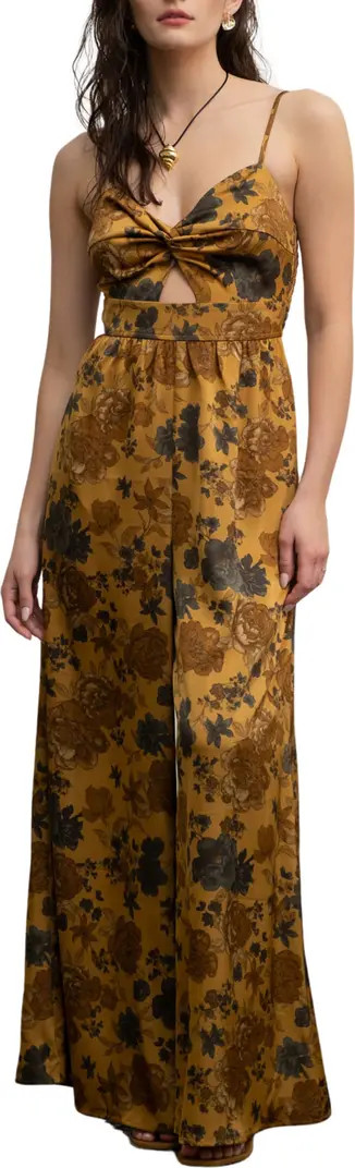 Blu Pepper Floral Front Twist Wide Leg Jumpsuit | Nordstromrack | Nordstrom Rack