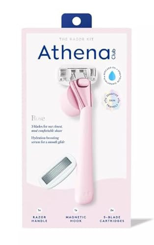~Athena~ Women's 5 Blade Reusable Razor Kit - Rose 1 Pack | Amazon (US)