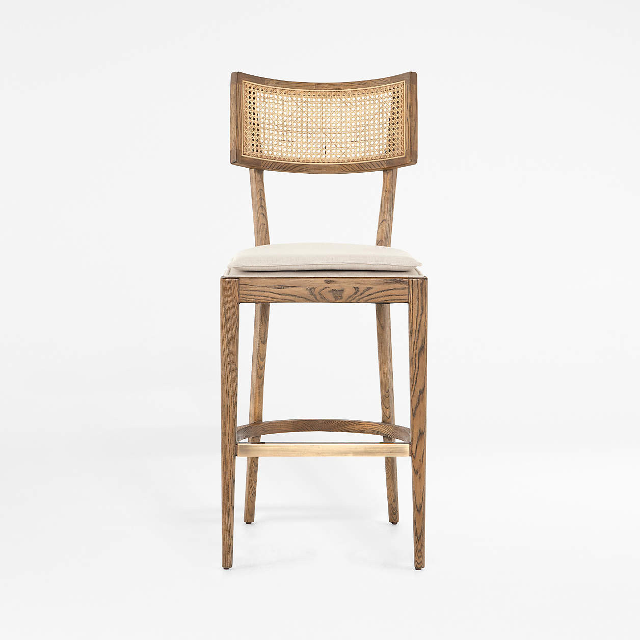 Libby Black Wood and Natural Cane Counter Stool + Reviews | Crate & Barrel | Crate & Barrel