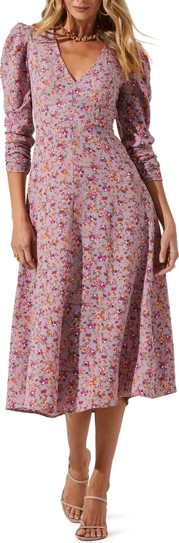 ASTR the Label Puff Sleeve Midi Dress | Nordstrom | Nordstrom