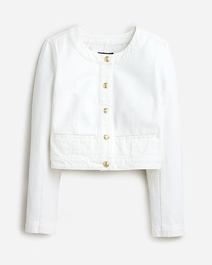 Louisa lady jacket in white denim | J.Crew US