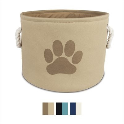 Bone Dry Paw Print Dog & Cat Collapsible Storage Bin | Chewy.com