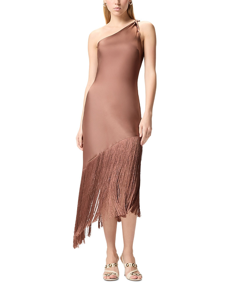 Pinko Kiwi Satin Fringe Dress | Bloomingdale's (US)