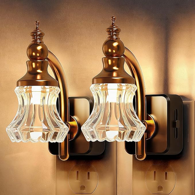L LOHAS LED Night Lights Plug into Wall, 3000K Soft White LED, Floral Night Lights with Dusk to D... | Amazon (US)
