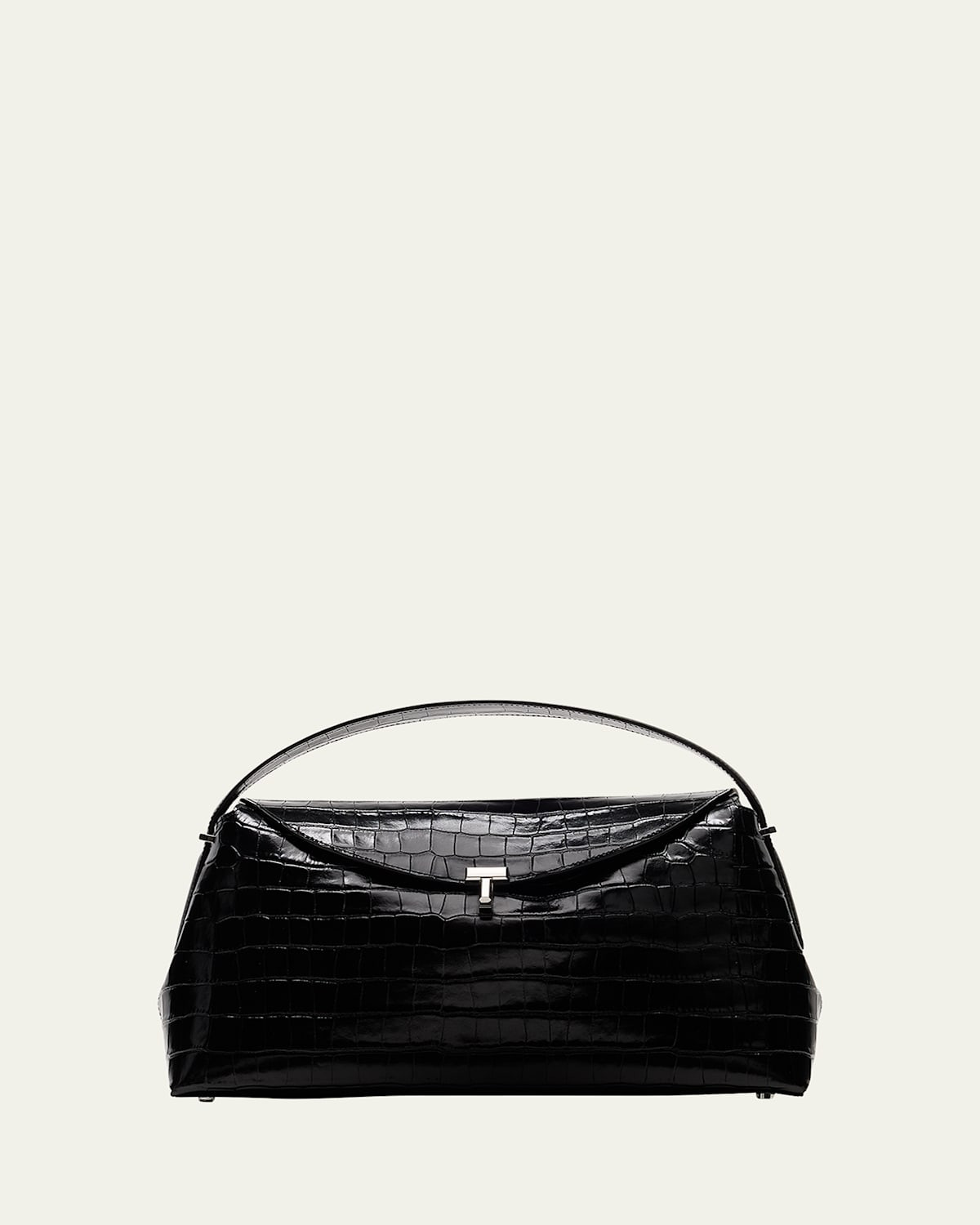 T-Lock Croc-Embossed Top-Handle Bag | Bergdorf Goodman