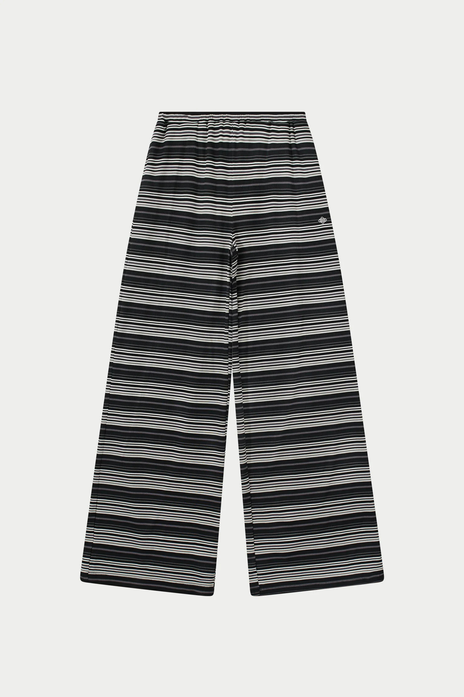 STRIPE WIDE LEG TROUSERS - BLACK | The Couture Club