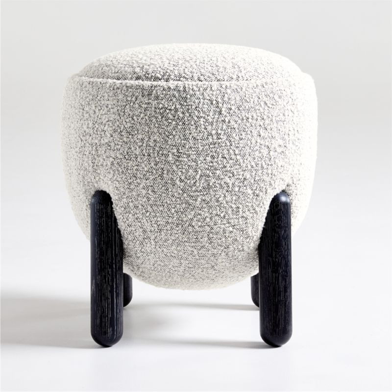Borrego Small Round Ottoman + Reviews | Crate and Barrel | Crate & Barrel