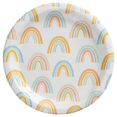 8.5" 20ct Rainbow Dinner Paper Plates - Spritz™ | Target