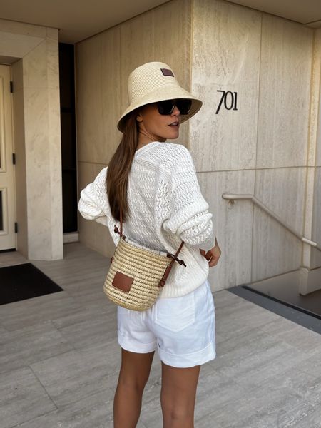 Summer whites 🤍 

Summer outfit, summer hat, straw hat, raffia bag. 

#LTKStyleTip #LTKSwim #LTKTravel