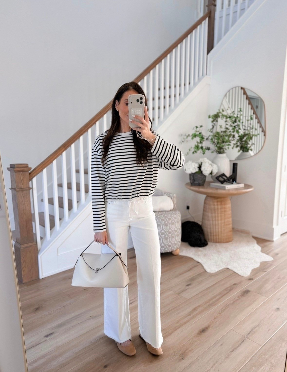 This striped top and white pants combo is such an easy go to, clean, classic, and always looks put together without trying too hard.

striped top, white pants outfit, classic style, neutral outfit, everyday chic, effortless outfit, spring style, wardrobe staples, annabrstyle 

#LTKootd #LTKSeasonal #LTKOver40
