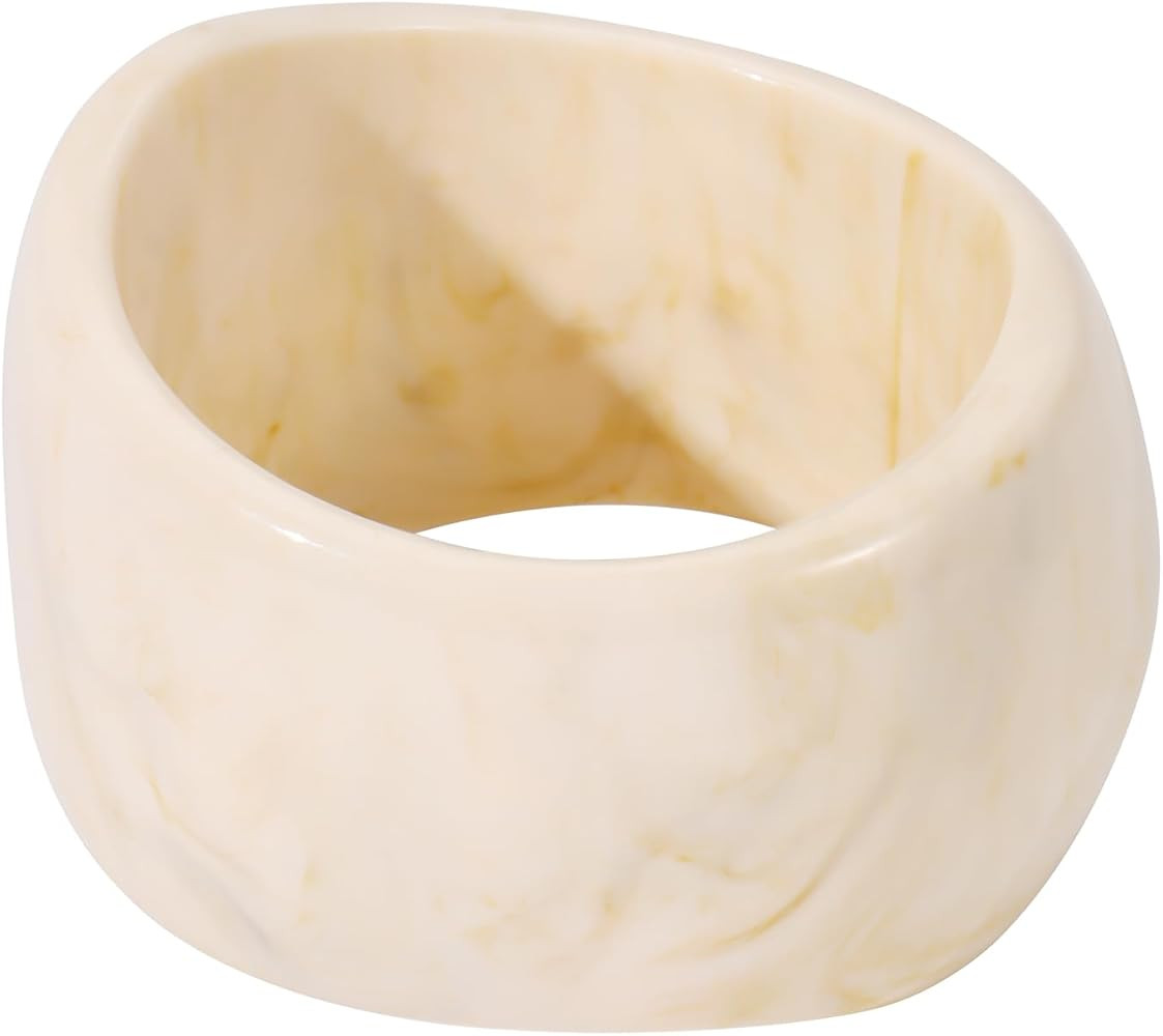 Bocar Chunky Cuff Vintage Resin Bangle Wide Bracelet Irregular Geometric Wristband for Women Prom... | Amazon (US)