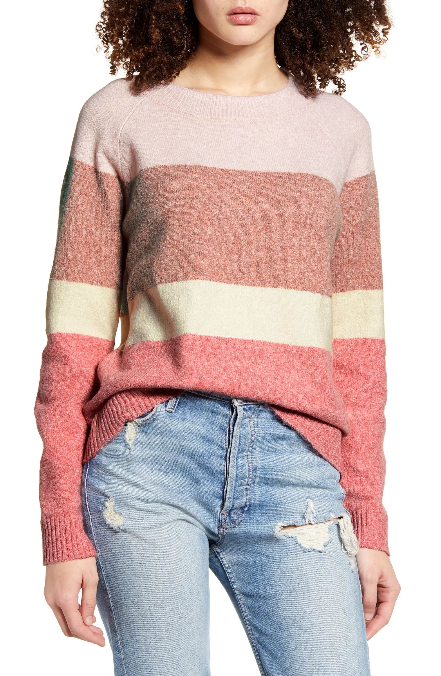 Doffy Colorblock Crewneck Sweater | Nordstrom
