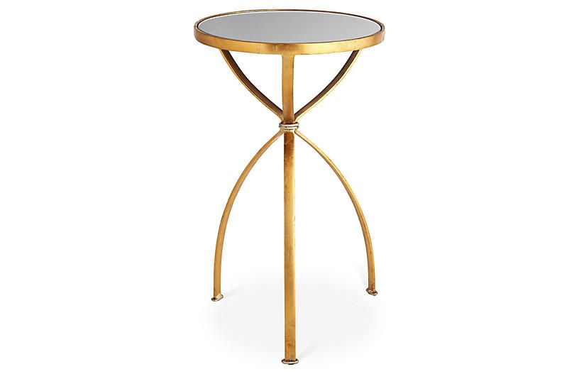London Mirrored Side Table, Gold | One Kings Lane