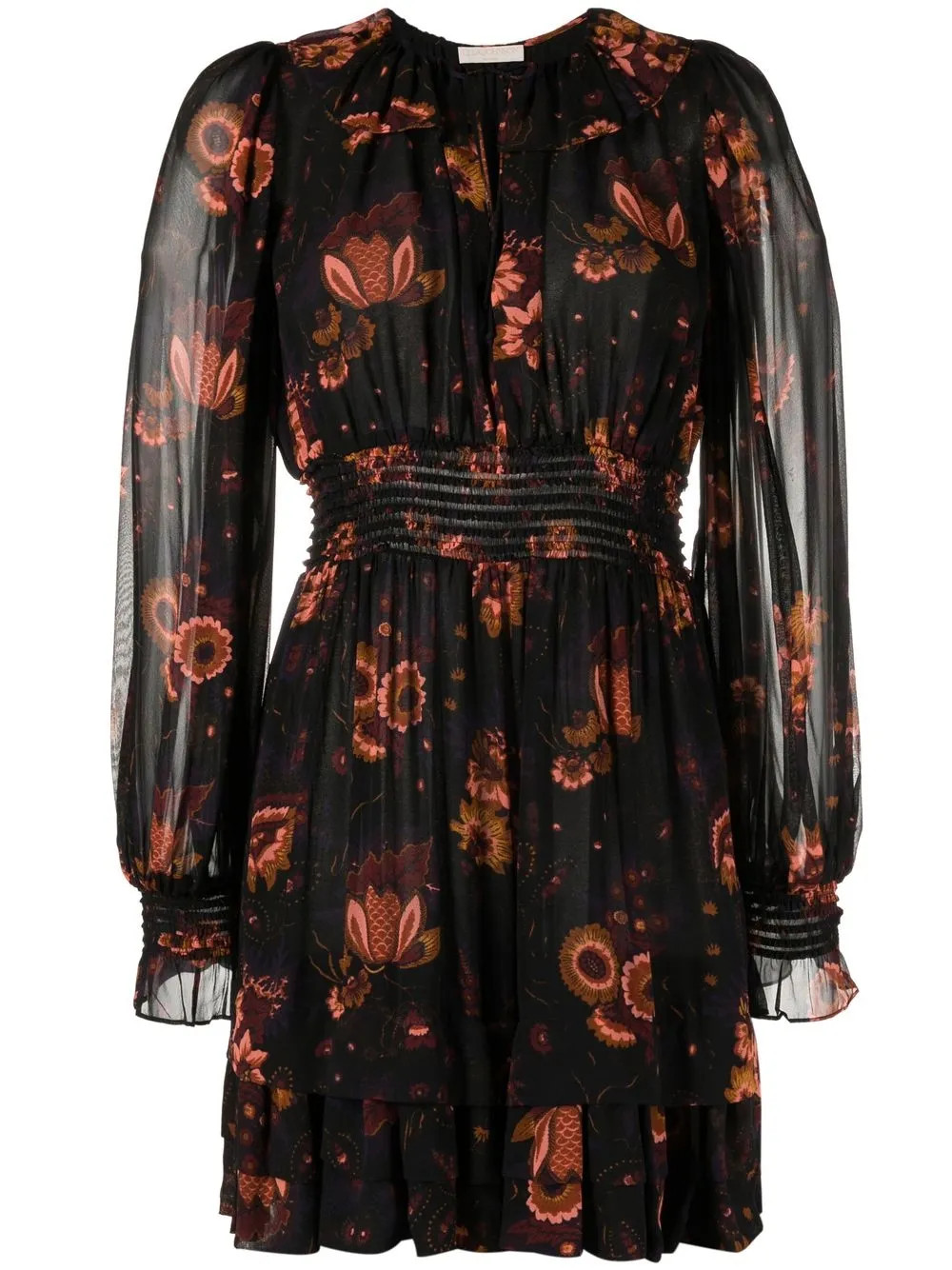 Ulla Johnson Adara floral-print Dress | Black | FARFETCH | Farfetch Global