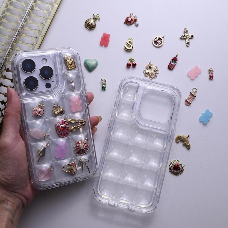 Build your own 3D Pokopoko Case, Puffer Shaker Phonecase with Cute Charms, Clear iPhone 12 13 14 ... | Etsy (US)