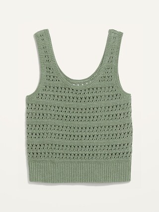 Pointelle-Knit Sweater Tank Top for Women | Old Navy (US)