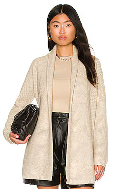 White + Warren Cashmere Blend Waffle Coatigan in Sand Heather from Revolve.com | Revolve Clothing (Global)