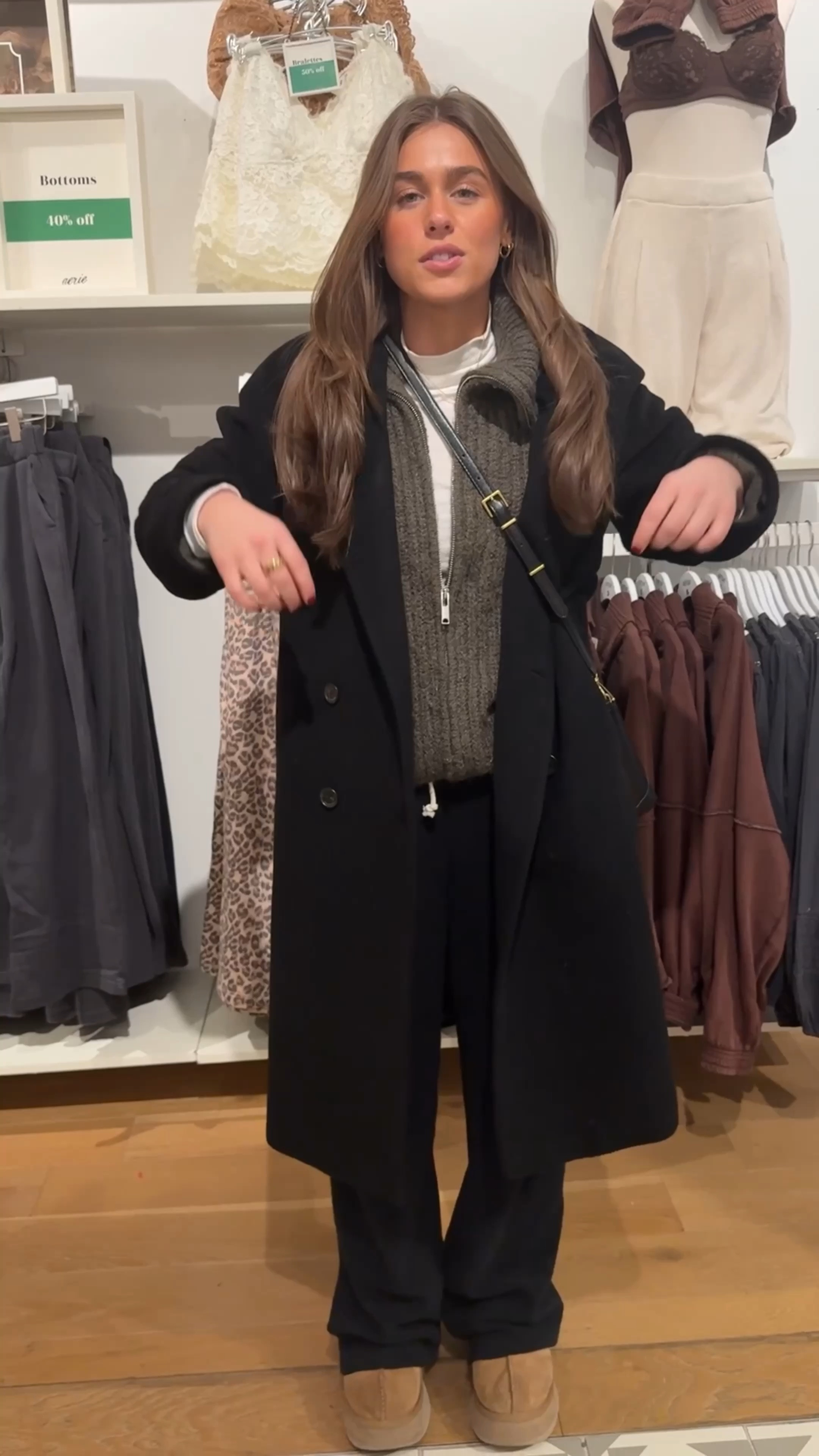 wearing XS SHORT in coat, XS in long sleeve turtleneck, XS in green sweater, XS in aerie pants! Mom is wearing Small SHORT in blue sweats, and XS in blue sweater! Her coat is sold out from Anthro :(

#LTKHoliday #LTKSeasonal #LTKGiftGuide