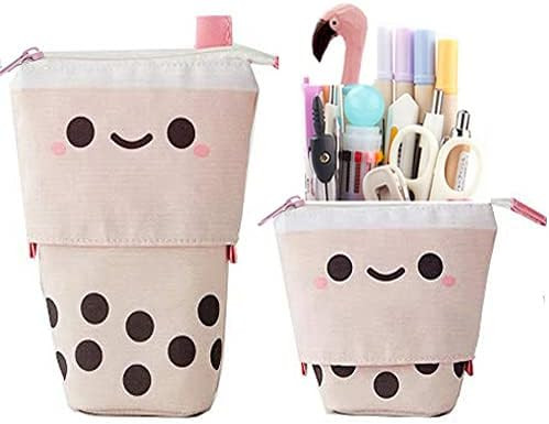 Friinder Cute Pen Pencil Telescopic Holder Pop Up Stationery Case, Stand-up Retractable Transform... | Amazon (US)